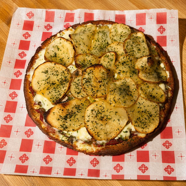 Potato Feta Cheese Pizza.